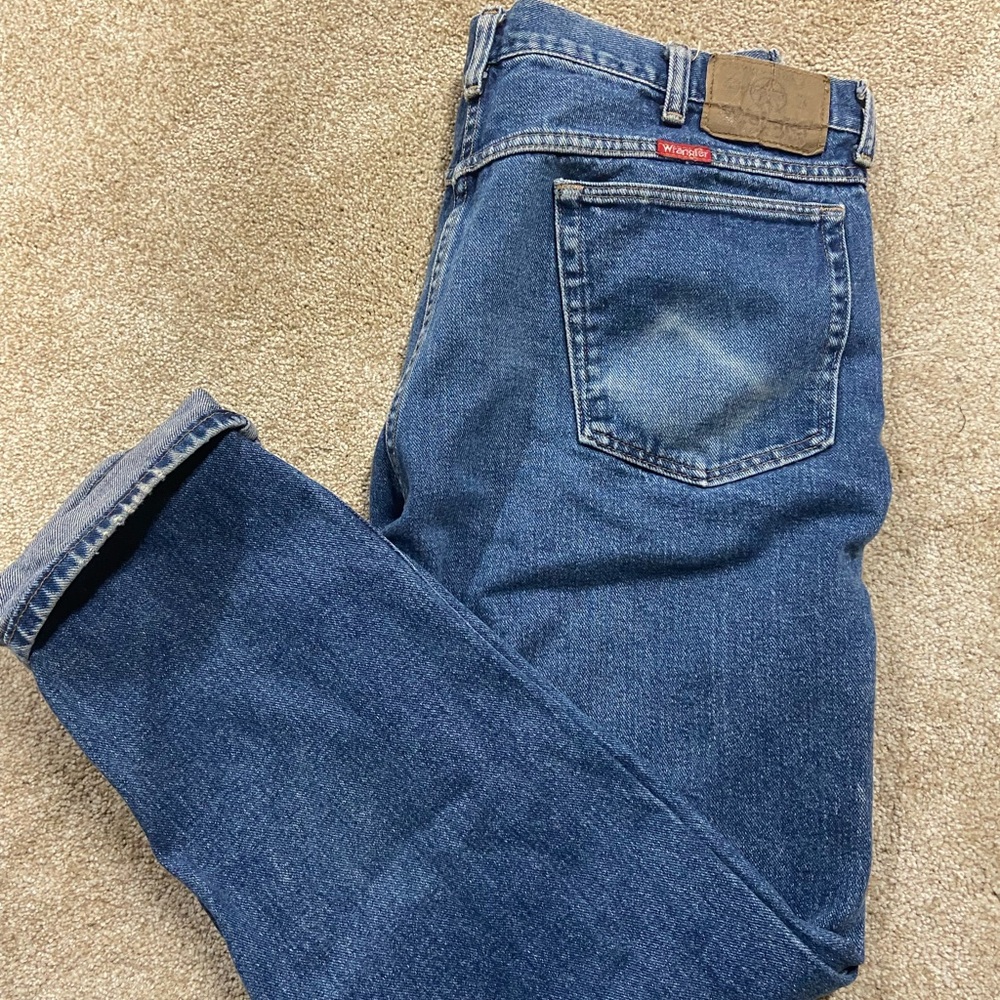 Vintage Wrangler Jeans 38 X 32. Beautifully distressed!